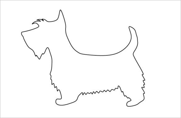 Трафарет скотч терьера
