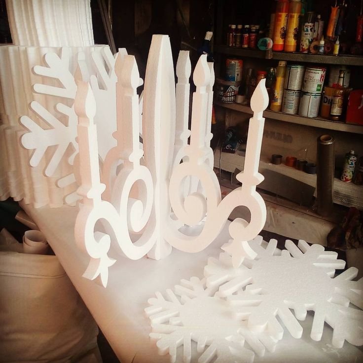 Изделия из пенопласта на новый год