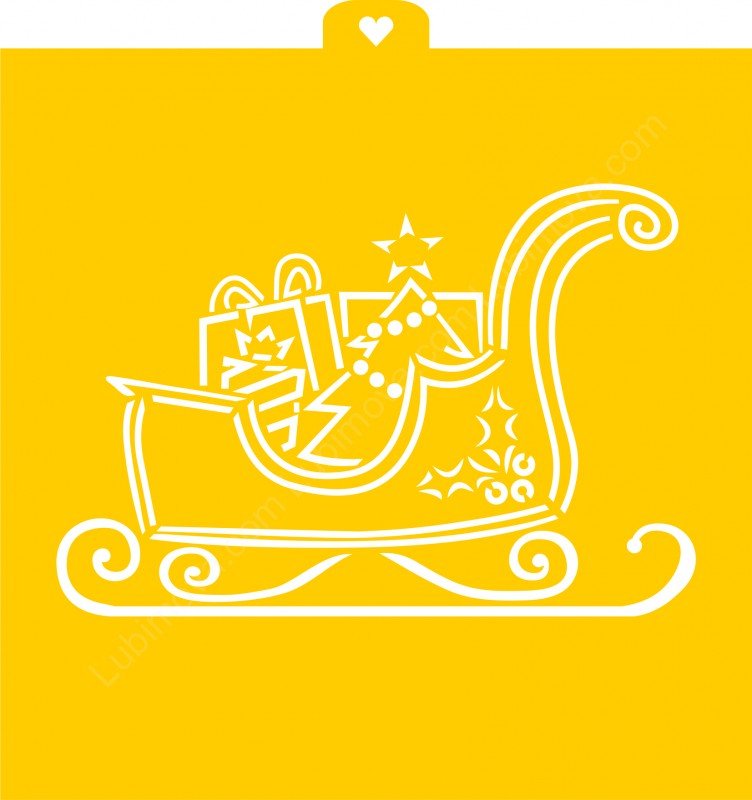 Сани Деда Мороза из картона шаблон