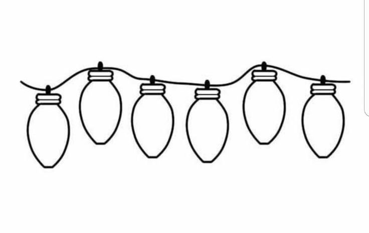 Гирлянда раскраска