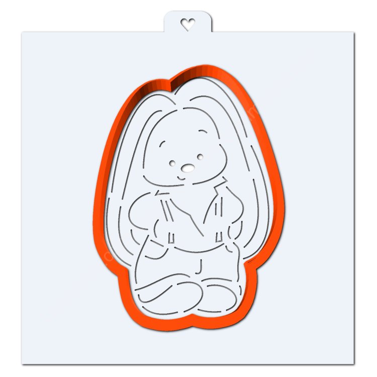 Трафарет зайчика для пряников