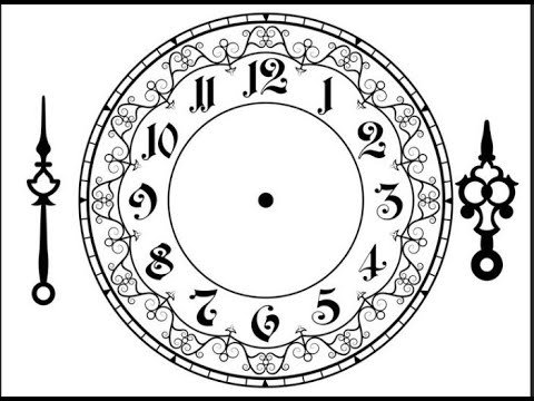 Бумажный циферблат для настенных часов