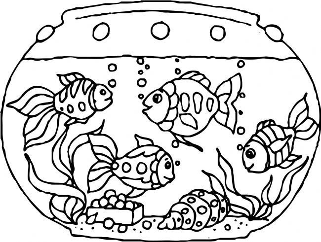 Аквариум раскраска