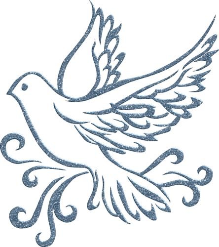 Голубь трафарет