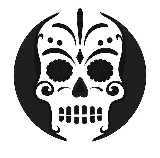 Трафарет черепа на Хэллоуин