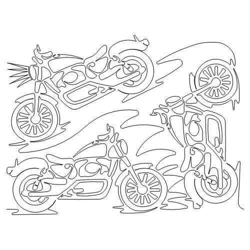 Трафарет байк