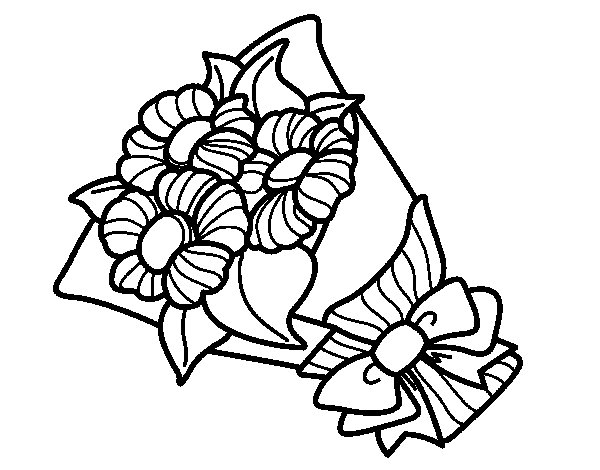 Трафареты букетов цветов для рисования