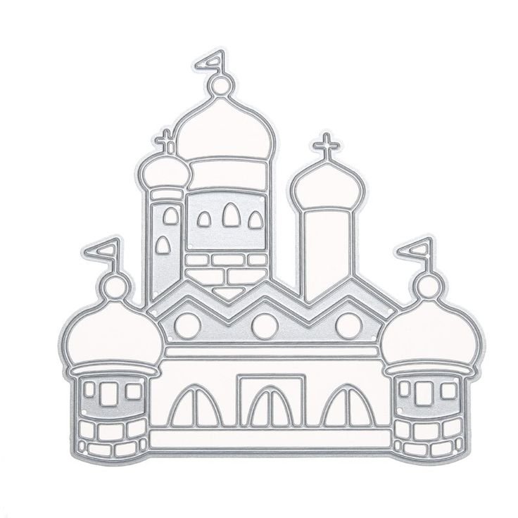 Трафарет церкви для рисования