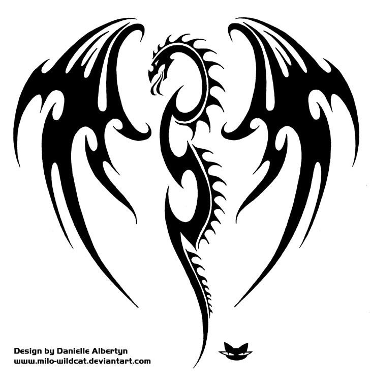 Стилизованное изображение дракона