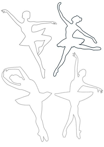 Балеринки трафареты