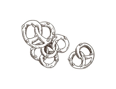 Крендельки рисунок карандашом