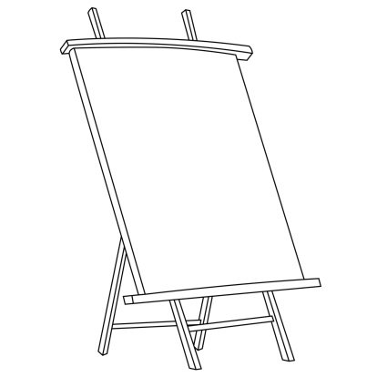 Мольберт черно белый
