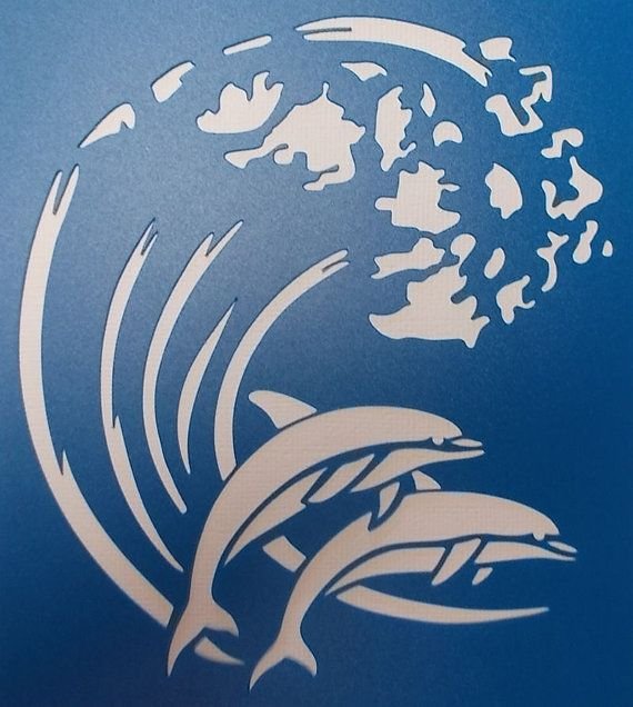 Трафареты морские для декора стен