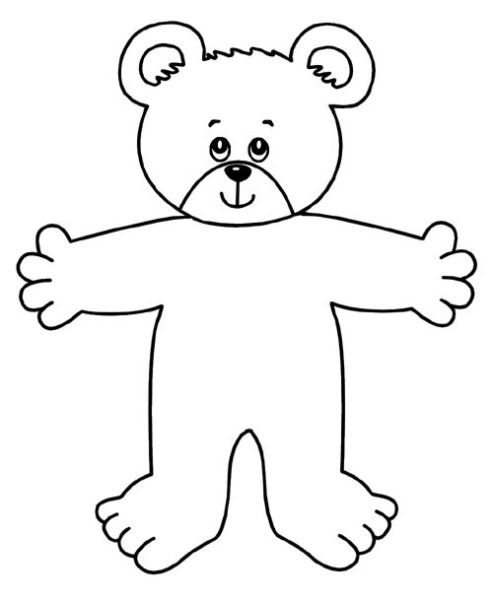 Мишка трафарет