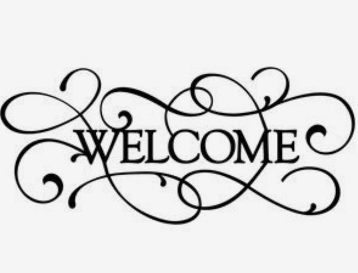 Welcome красивым шрифтом