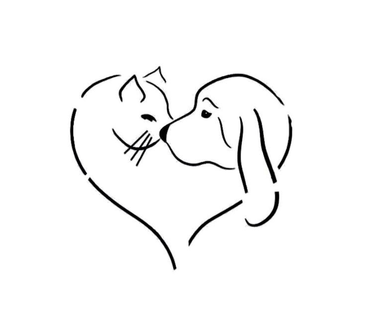 Собака контур