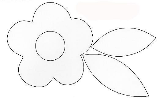 Цветок трафарет для аппликации