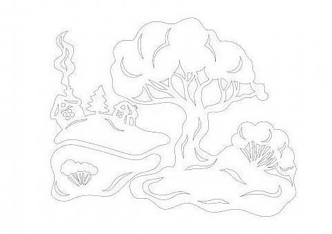 Вытынанки деревья