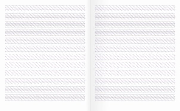 Разлиновка частая косая линия а4