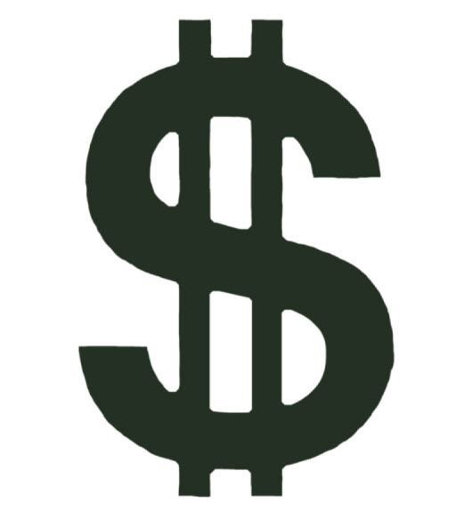 Доллар трафарет