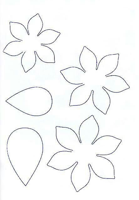 Выкройки лепестков для цветов из кожи