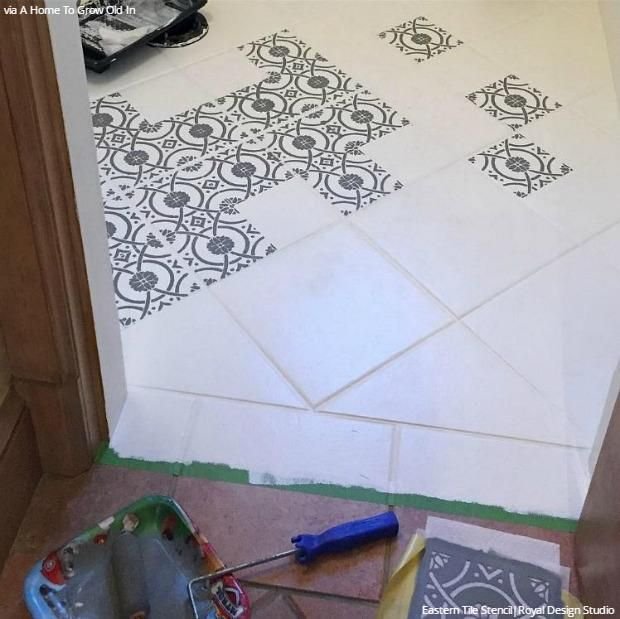 Трафарет для напольной плитки