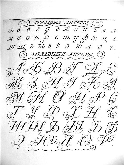 Буквы с вензелями русский