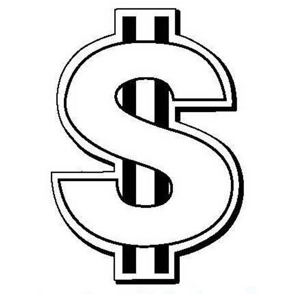 Шаблон доллара для печати