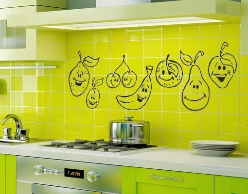 Рисунок на стене на кухне