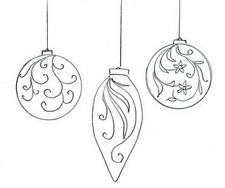 Новогодние шары трафарет