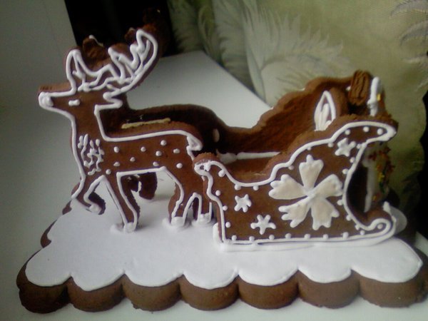 Пряник сани с оленями