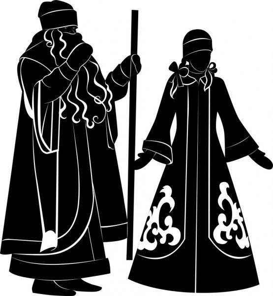 Силуэт Снегурочки