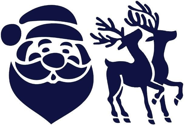 Трафарет для торта новый год