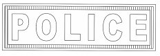 Табличка с надписью полиция
