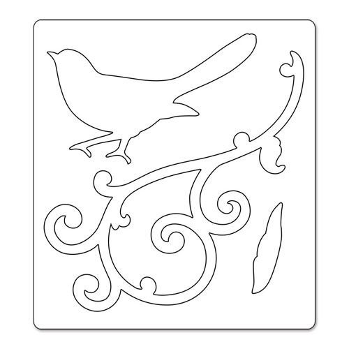 Трафарет птички для вырезания