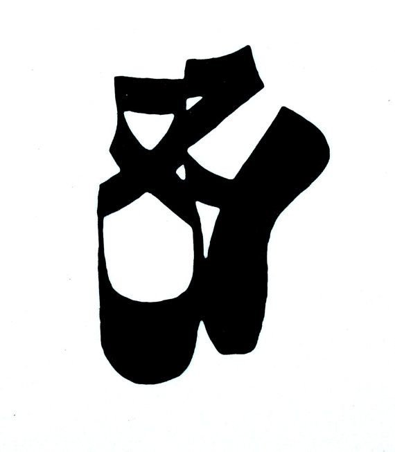 Балетки для танцев рисунок