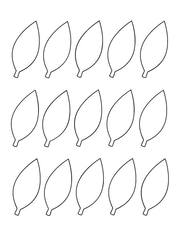 Трафарет листочков для вырезания