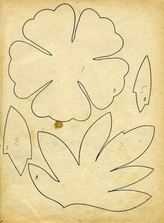 Лекала из ткани цветы