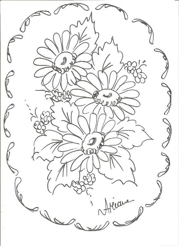 Эскизы цветов для росписи