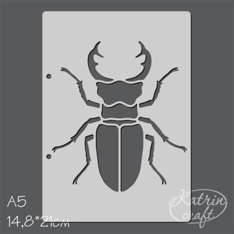 Трафарет а5 Katrin Craft Жук скарабей