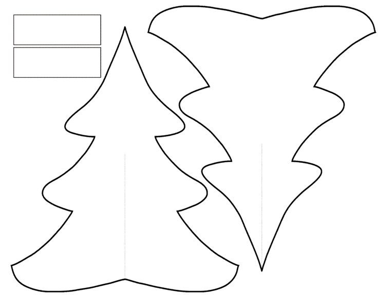 Елочка трафарет