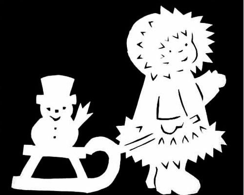 Фигурки из бумаги на окна