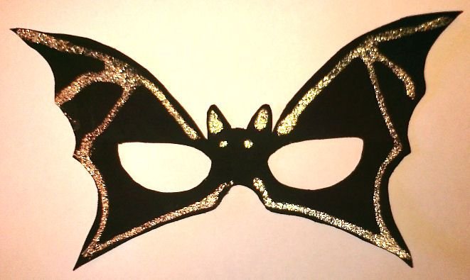 Маска летучей мыши трафарет