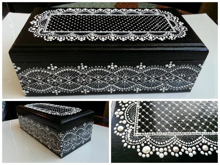 Украсить шкатулку стразами