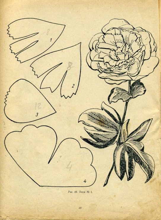 Схемы цветов из ткани