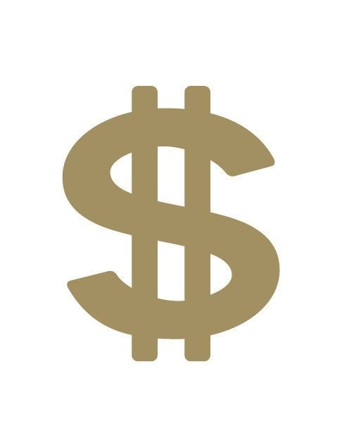 Знак доллара трафарет