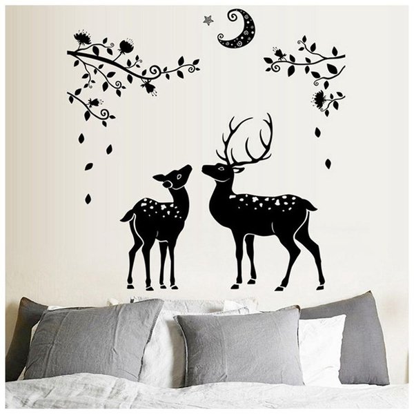 Черные наклейки на стену