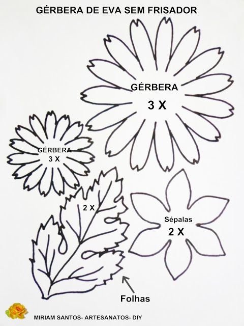 Макет хризантемы из фоамирана