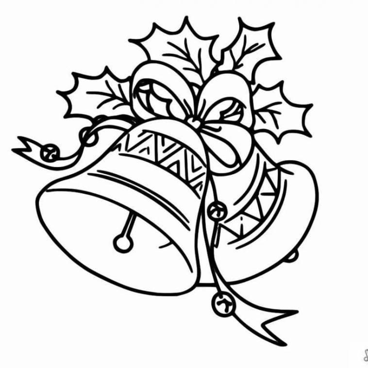 Новогодние колокольчики раскраска для детей