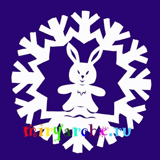 Снежинка заяц